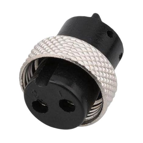 Connecteur femelle aéronautique GX16 moulé par injection, 2, 3, 4, 5, 6, 7, 8 ou 9 conducteurs. Connecteur femelle simple M16GX16-2 conducteurs moulé par injection. (1/2)