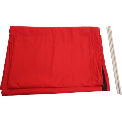 [NON UTILIZZATO] Copriombrellone copertura ombrellone ad arco protettiva HHG poliestere con cerniera 3x3m rosso