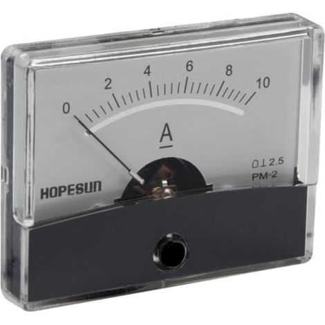 AMPEREMETRE ANALOGIQUE DE TABLEAU 10A CC 60 X 47MM VELLEMAN AIM6010A (1/4)