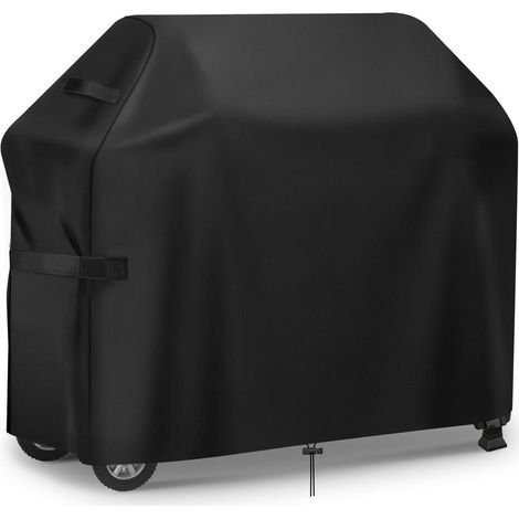 Housse BBQ imperméable 420D Oxford, bâche de protection solaire pour gril extérieur, couverture anti-pluie pour barbecue à gaz Weber, Char-Broil, Noir, XXL 190x71x117cm (1/5)