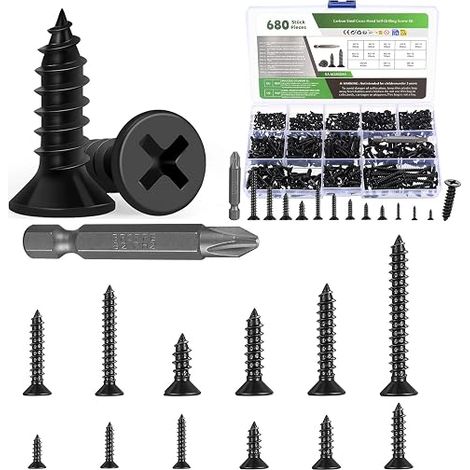 M2 M3 M4 Vis autotaraudeuses bois noir (1/5)