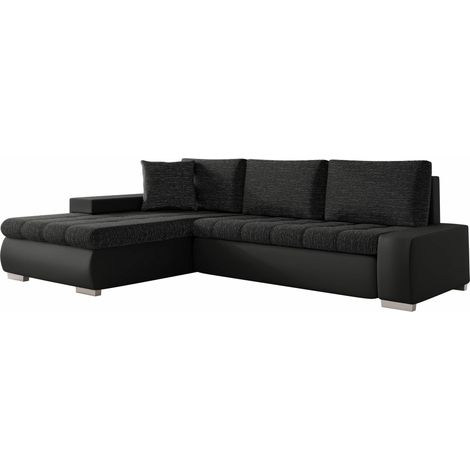 Canapé d'angle Comfivo 112, Soft 011 + Lawa 06, Fonction de couchage, Boîte de literie, 265x185x85cm, 0 (1/5)