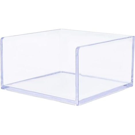Support de notes adhésives en plastique transparent pour la maison et le bureau, 8,5 x 8,3 x 4,5 cm (1/5)