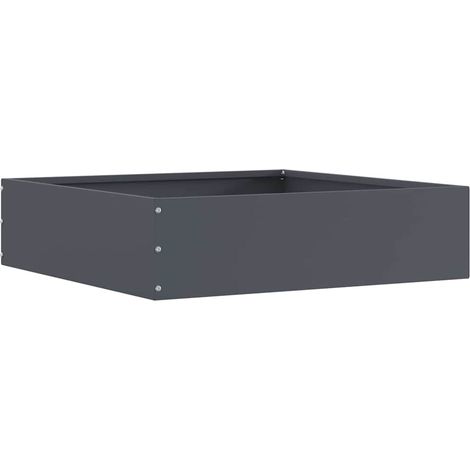 Raseneinfassung Anthrazit 50 x 50 x 13 cm Stahl