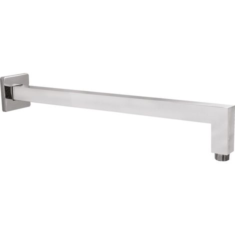 Bras de douche Square Plus avec rosace M 1/2" - Couleur : Noir mat - Taille : 300 mm