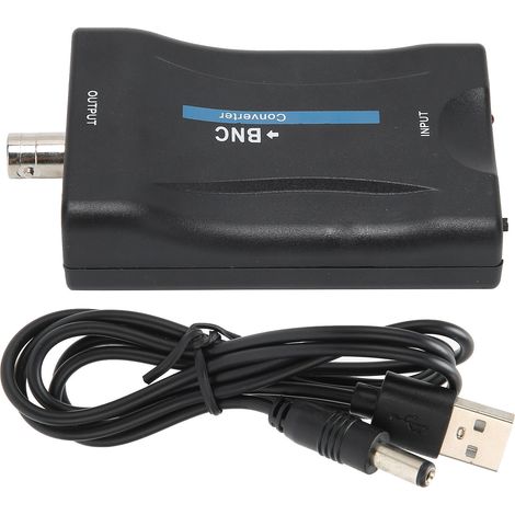 Boîtier de Conversion Vidéo HDMI vers BNC avec Connecteur Q9 - Noir (1/5)