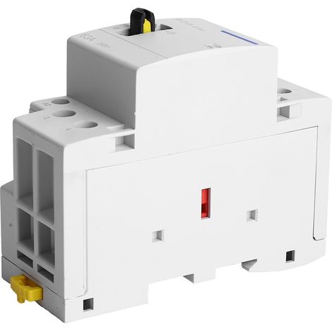 Contacteur secteur domestique BCH8-63M 2P 63A 230V, montage sur rail DIN, avec interrupteur de commande manuel (2NO) (1/5)