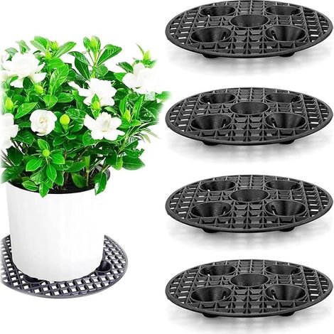 Flower Pot Elevators Mesh Pad Flower Pot Mesh Pad Grid Pad Flower Pot Round Plastic Flower Pot Brackets Indoor Balcony Outdoor Garden (1/5)