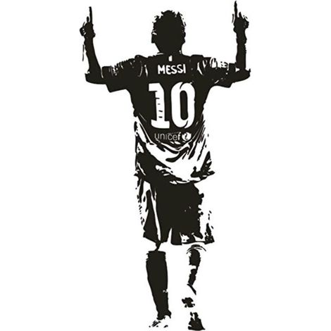 Autocollant mural amovible Messi 10 Football Player Anime Papier peint Décoration de la maison (1/5)