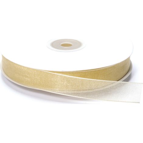 Nastro organza ecrù, mm 15 x 50 m