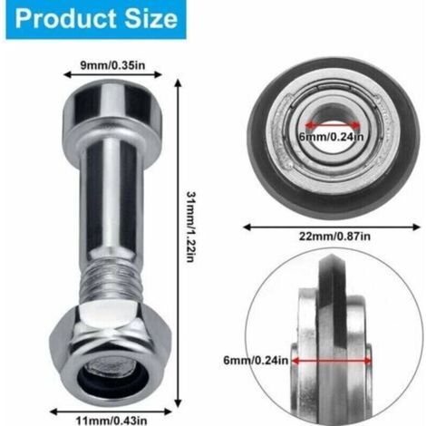 Molette de Coupe pour Carrelage en Carbure de Tungstène, Roulette de Coupe pour Carrelette de 22mm, Roue de Coupe de Carrelage pour Machine de Découpe de Carreaux Manuelle de 2 à 20mm.-