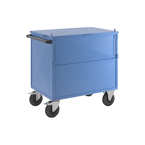 Carro-caja paredes de chapa de acero con tapa L x A 1050 x