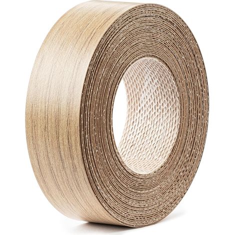 Bande de chant 21mm x 5m en mélaminé thermocollant épaisseur 0,5mm facile à appliquer Bricolage Ruban Panneau Plan de travail Bois, chêne