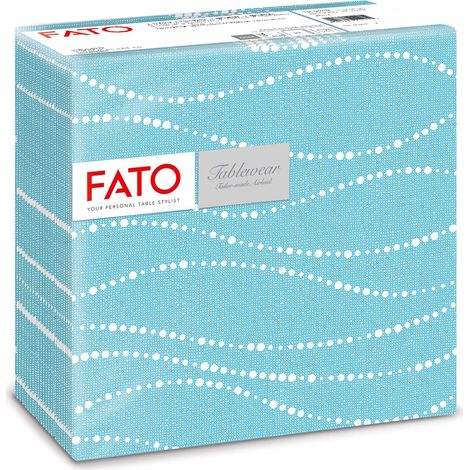 Fato, Tovaglioli in Carta a secco, Airlaid, Effetto Tessuto, Confezione da 50 tovaglioli, Formato 40x40 piegato in 4, Decoro Perle Alaska (1/5)
