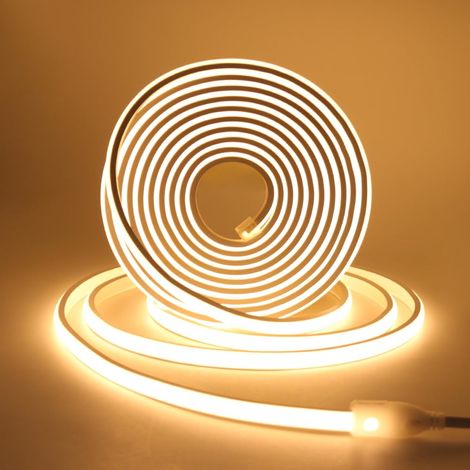 Bande LED Néon COB 220V 288LEDs/m – IP65 Étanche Super Lumineuse 10M Blanc Chaud – Flexible pour Projets DIY Intérieur & Extérieur