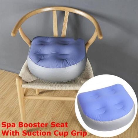 Inflatable spa cushion with suction cup, suitable for both kids and adults.