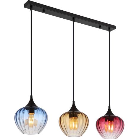 Globo - lámpara colgante - SANDER - multicolor - vidrio - gran (1/5)