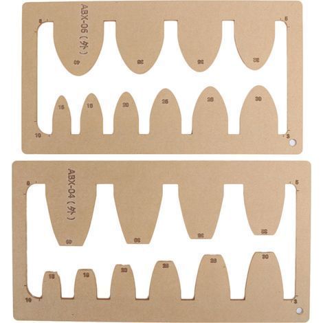 Set mit 2 Lederschablonen für DIY-Gürtel, Bastelwerkzeug-Schablone, Schwert- und Vierkant-Schnitt (1/5)