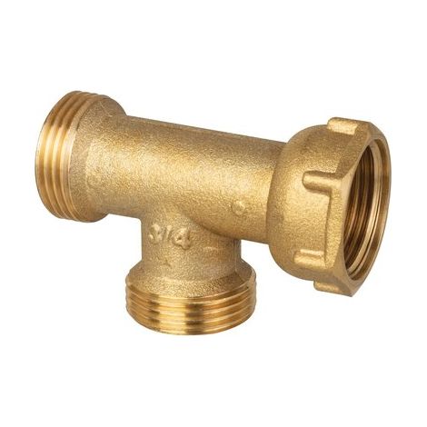 Té avec écrou prisonnier M3/4' M3/4' F3/4'