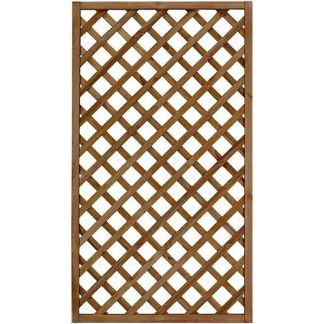 Grigliato in legno a Maglia Diagonale Gaia 90x180 Cm Colore Castagno impregnato in autoclave