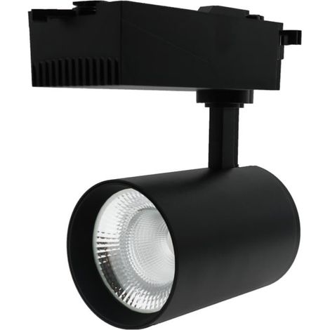 IluminaShop - Foco LED para Carril Pro Negro 40W Monofasico  Blanco Neutro 4000K (1/3)