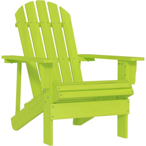 Chaise de jardin - Chaise d'extérieur pour terrasse/jardin Adirondack Bois de sapin massif Vert BV359363 - BonneVie (1/5)
