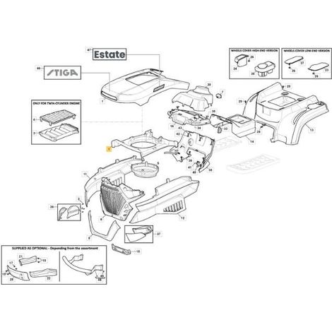 STIGA SDST PP CAPO AMARILLO TRANSPORTADOR DE AIRE ORIGINAL STIGA - 325108117/0