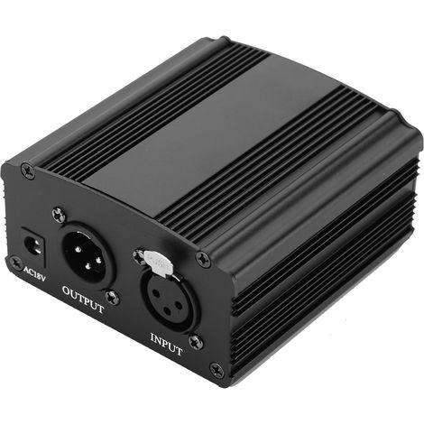 Alimentation fantôme 48V mono mini avec adaptateur secteur pour micro à condensateur, prise américaine (1/5)