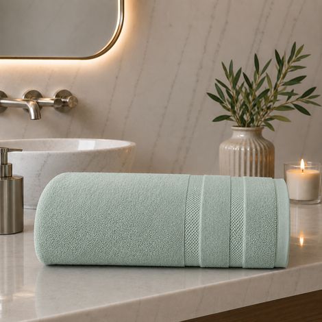 Telo Bagno Rovarero, Sfumatura Colore Struttura Menta, Verde Menta (1/4)