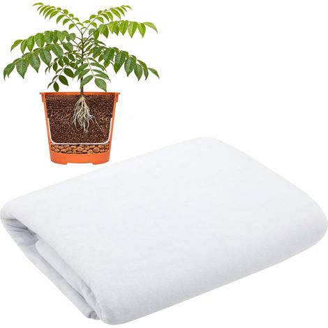 Non-tissé filtrant pour pots de plantes, 2 m x 1 m, en peluche découpable, pour pots de fleurs, 150 g/m², pour plantes, anti-mauvaises herbes, empêche l'eau stagnante (1/5)