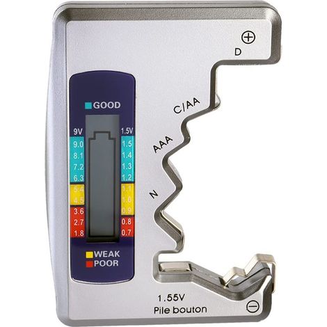 Universal Digital Battery Tester for AA AAA CDN 9V 1.5V Button Mini Battery
