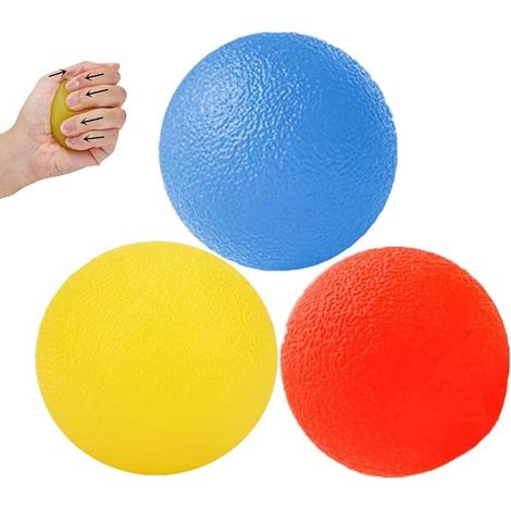 Boules D Exercice Pour Les Mains - 3 Niveaux De Résistance - Pour Rééducation Main Poignet Doigts - Thérapie Physique Et Soulagement Du Stress - Lot De 3 (1/5)