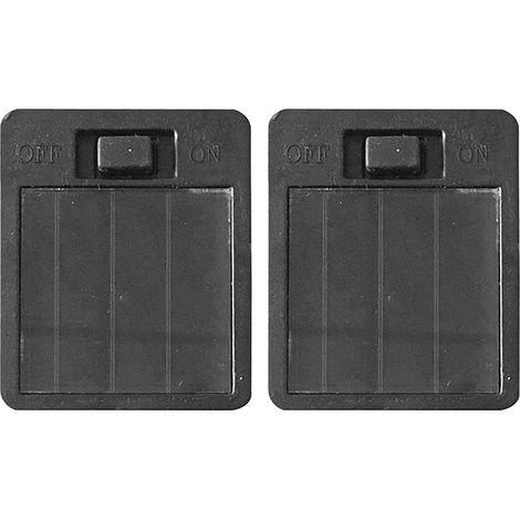 Lot de 2 boîtes à piles solaires de rechange pour lampe solaire à suspendre Noir (1/5)