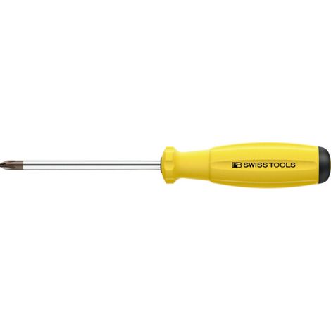 PB Swiss Tools Tournevis pour Phillips, avec manche bimatière SwissGrip ESD, Taille empreinte cruciforme: 2