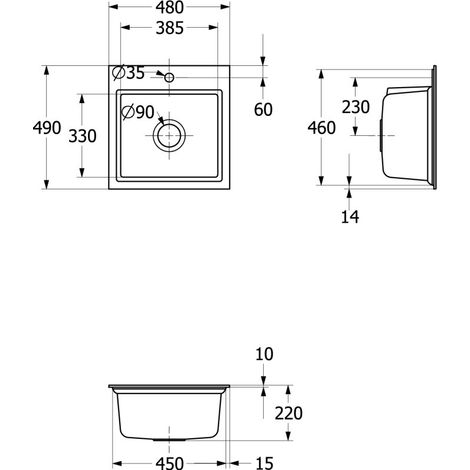 Villeroy & Boch 33550FKR SP Subway Style 50 S Plat 500x510mm