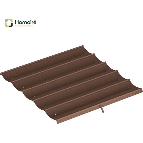 HOMAIRE Ersatzdach für 3x3m Pergola einziehbar mit Regenabflusslöchern wetterfest Polyester Kaffee