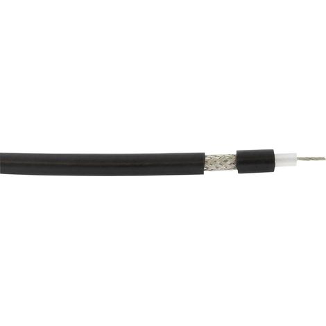 VOKA Kabelwerk 300902-01-100 Cavo coassiale Diam. est.: 5.40 mm RG58 C/U 50 Ω Nero 100 m