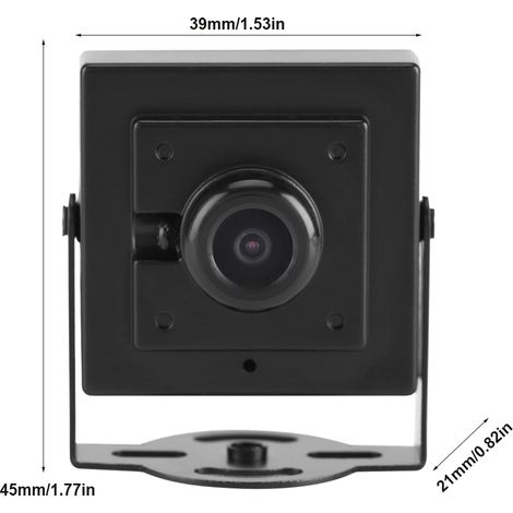 Mini caméra de sécurité HD 700 TVL, grand angle 100°, objectif 2,1 mm, pour une utilisation intérieure et extérieure à domicile ou au bureau. (1/5)