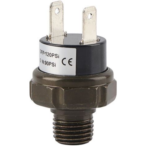 Pressostato aria 12V, intervallo 90-120 PSI, materiale in metallo e plastica, ricambio per compressore d'aria per autoveicoli - 90-120 PSI (1/5)