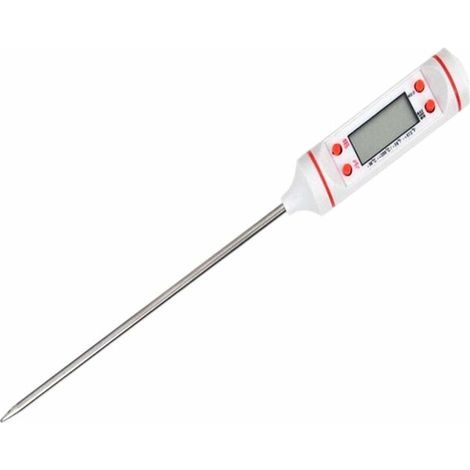 Thermomètre Nécessités Quotidiennes Maison Cuisine Huile Température Mètre Barbecue Température De Cuisson Électronique Alimentaire Aiguille Thermomètre Blanc Blanche