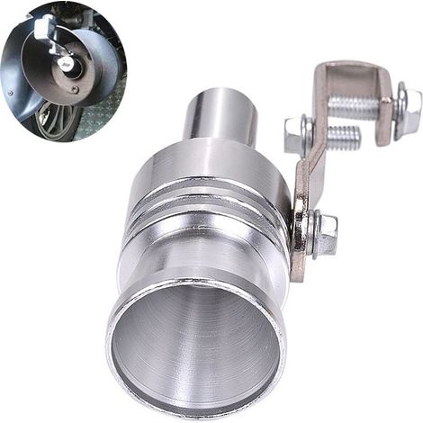 Sifflet turbo universel en aluminium Sifflet d'échappement Amplificateur de son pour voiture Accessoire auto XL 11,5 x 3,5 cm (1/5)