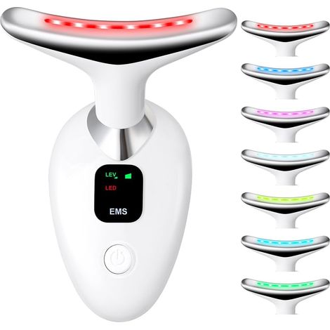 Appareil Anti Rides Visage, Appareil de Beauté facial anti-rides à 45 °C avec 3 Modes Massage Visage, USB Rechargeable Appareil Masseur Facial, pour Améliorer,Resserrer et Lisser La Peau (1/5)