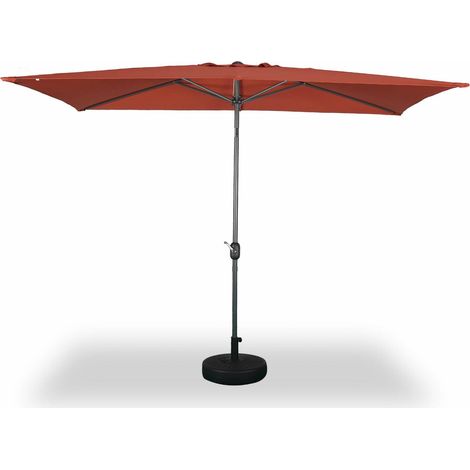 2x3m rectangular centre pole parasol, Touquet, Terracotta