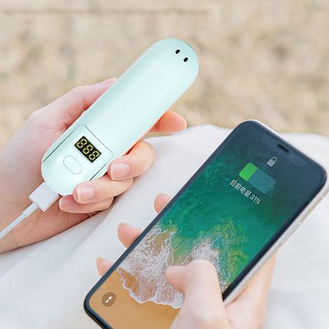 3-in-1-Funktion: Faltbarer Mini-Ventilator, tragbar, ideal für Studenten und Reisen, USB-Ladefunktion, grün (1/5)