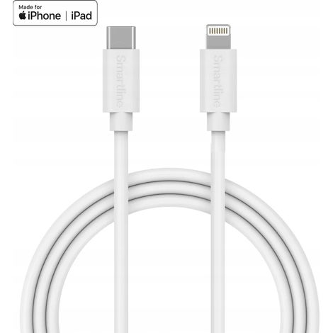 Cavo Smartline USB Type C - Apple Lightning, 2 m, bianco, 1 pz. (1/4)