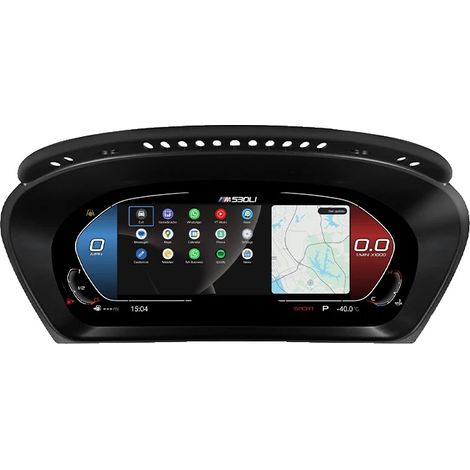 Quadro strumenti digitale, compatibile con BMW X6 E71, schermo da 12,3 pollici, risoluzione 1920x720, X6-E71 con CarPlay (1/2)