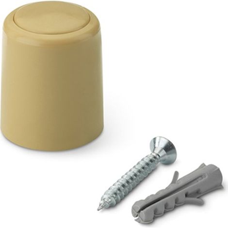 Blisterpackung mit 2 Türstoppern mit Schraube beige 3040-6+ inofix