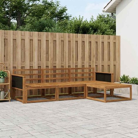 vidaXL Set di divani da esterno 4 pcs Naturale