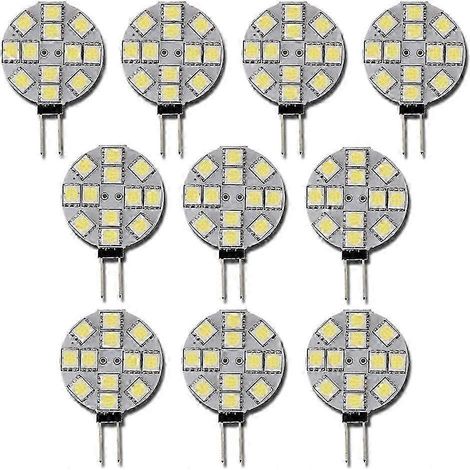 Lot de 10 ampoules LED G4 12 V CC, non dimmables, blanc 6000 K, équivalent à une ampoule halogène de 20 W. (1/5)