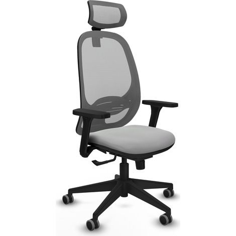 Chaise de bureau piqueras y crespo Cilanco gris maille et similicuir (1/2)